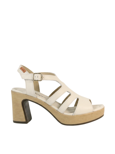 SANDALIAS DE TIRAS CON HEBILLA Y TACÓN PENELOPE 6464 BEIGE