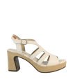 SANDALIAS DE TIRAS CON HEBILLA Y TACÓN PENELOPE 6464 BEIGE