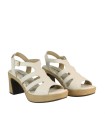 SANDALIAS DE TIRAS CON HEBILLA Y TACÓN PENELOPE 6464 BEIGE