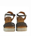 SANDALIAS DE PIEL CON PISO TRENZADO PARA MUJER PENELOPE 6471 MARRÓN