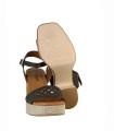 SANDALIAS DE PIEL CON PISO TRENZADO PARA MUJER PENELOPE 6471 MARRÓN
