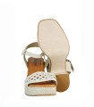 SANDALIAS DE PIEL CON TACÓN TRENZADO PARA MUJER PENELOPE 6471 BEIGE