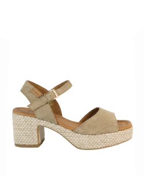 SANDALIAS CÓMODAS ESTILO BOHO CHIC PARA MUJER EN PIEL SERRAJE PENELOPE 6461 CAMEL