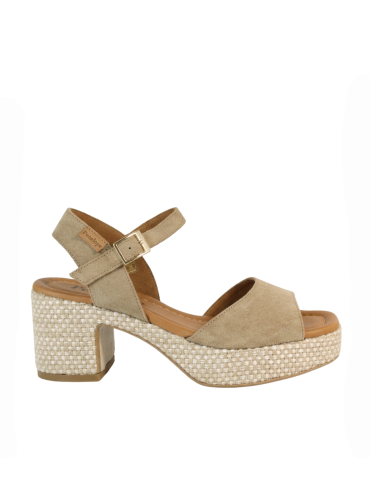 SANDALIAS CÓMODAS ESTILO BOHO CHIC PARA MUJER EN PIEL SERRAJE PENELOPE 6461 CAMEL