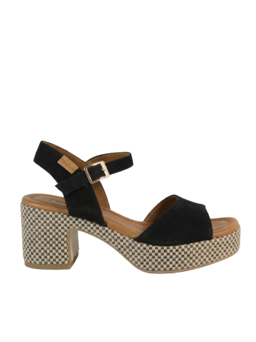 SANDALIAS BOHO CHIC DE PIEL SERRAJE NEGRO PARA MUJER PENELOPE 6461