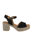 SANDALIAS BOHO CHIC DE PIEL SERRAJE NEGRO PARA MUJER PENELOPE 6461