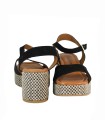 SANDALIAS BOHO CHIC DE PIEL SERRAJE NEGRO PARA MUJER PENELOPE 6461