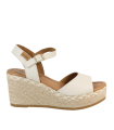 SANDALIAS DE PIEL CON CUÑA DE YUTE PARA MUJER PENELOPE 6523 BEIGE