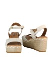 SANDALIAS DE PIEL CON CUÑA DE YUTE PARA MUJER PENELOPE 6523 BEIGE