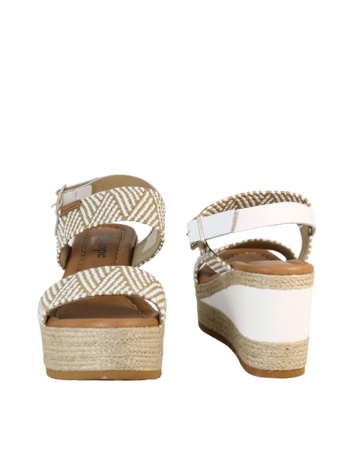 SANDALIAS DE RAFIA CON TACÓN PENELOPE 6336 MULTICOLOR