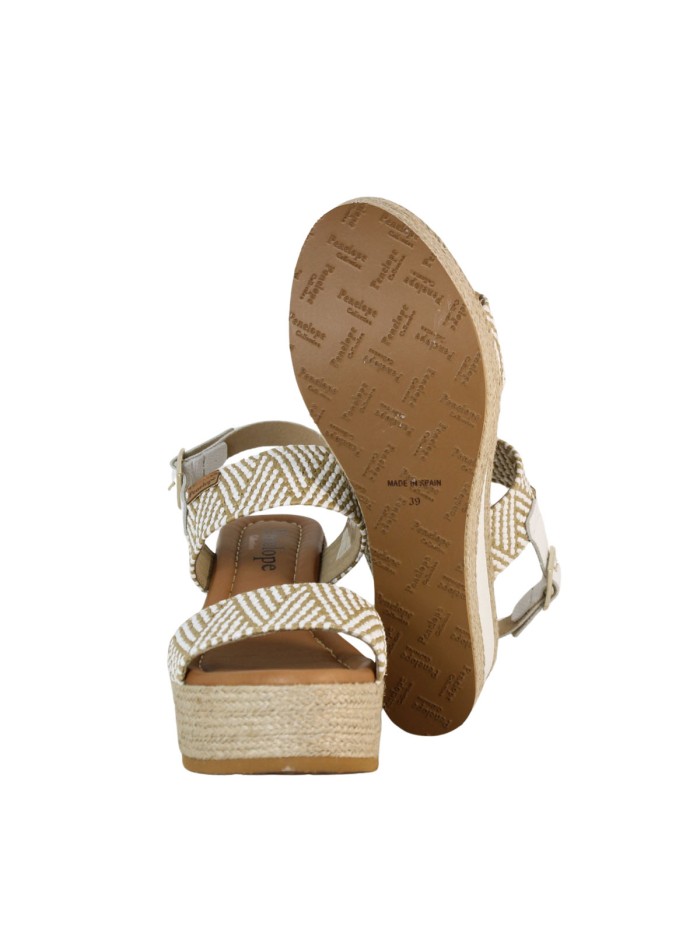 SANDALIAS DE RAFIA CON TACÓN PENELOPE 6336 MULTICOLOR