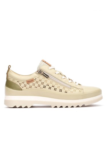 ZAPATO DEPORTIVO CON CORDONES Y CREMALLERA PIKOLINOS VIGO VIGO W3W-6841C1 BEIGE