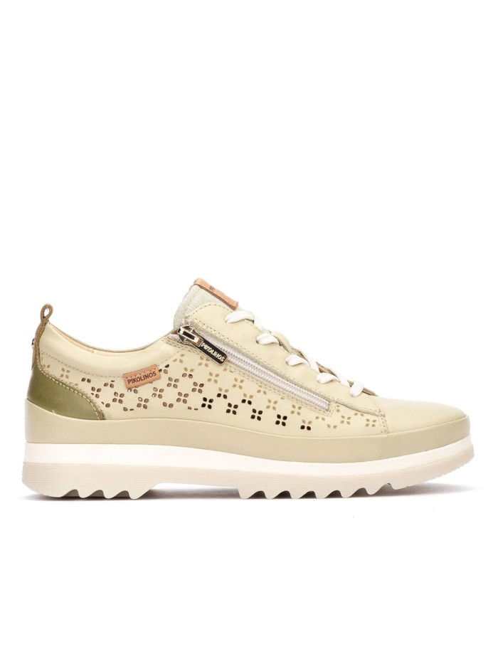 ZAPATO DEPORTIVO CON CORDONES Y CREMALLERA PIKOLINOS VIGO VIGO W3W-6841C1 BEIGE