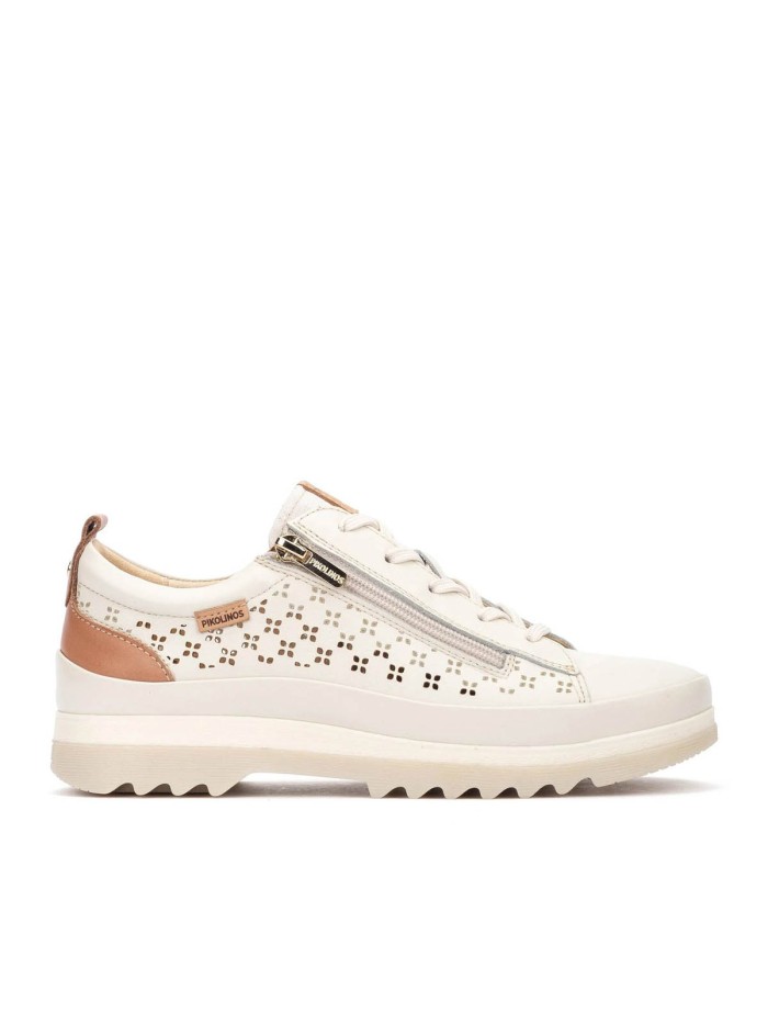 ZAPATOS DE MUJER CORDONES Y CREMALLERA VIGO W3W-6841C1 BEIGE