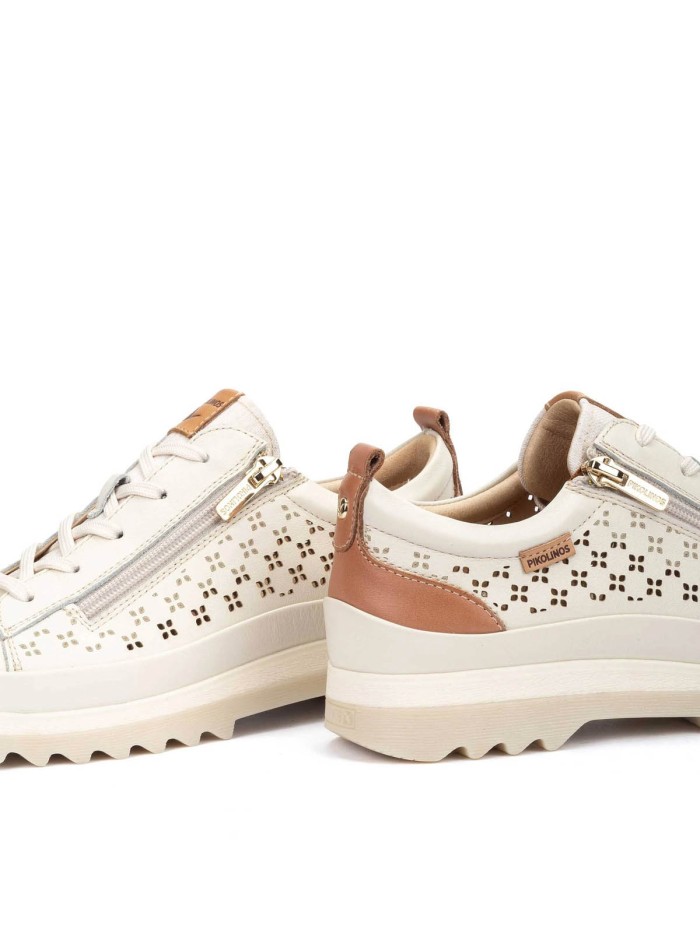 ZAPATOS DE MUJER CORDONES Y CREMALLERA VIGO W3W-6841C1 BEIGE