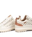 ZAPATOS DE MUJER CORDONES Y CREMALLERA VIGO W3W-6841C1 BEIGE