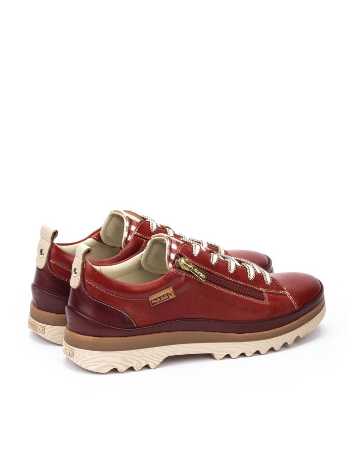 ZAPATOS MUJER CORDONES Y CREMALLERA VIGO W3W-6979C11 ROJO