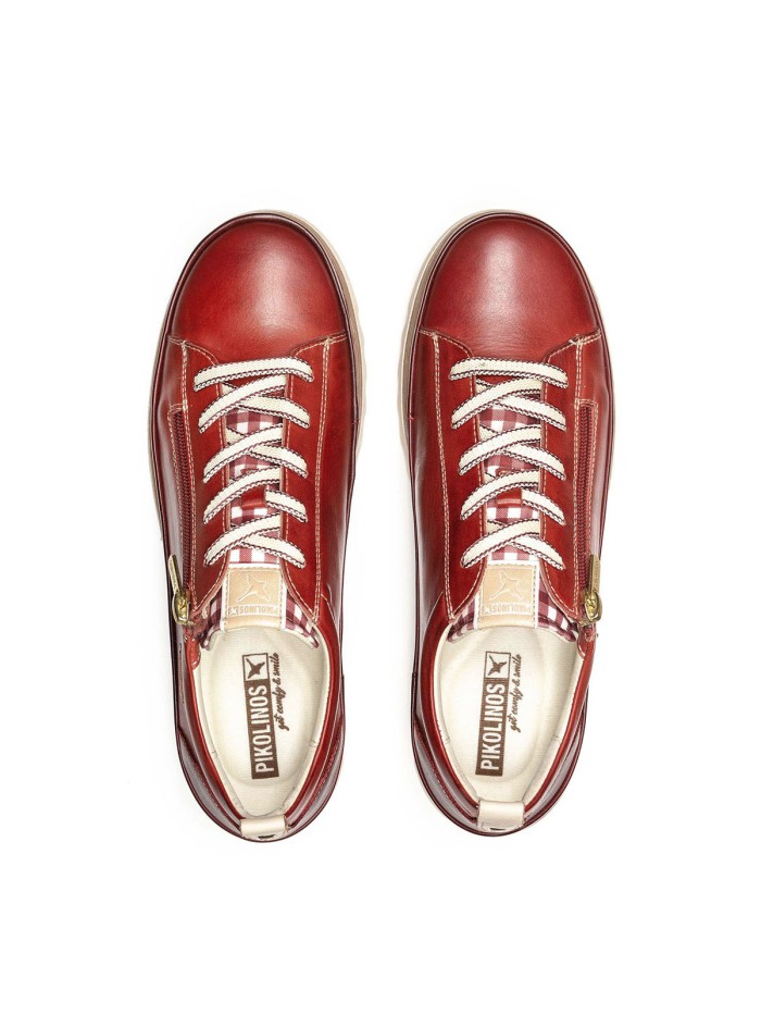 ZAPATOS MUJER CORDONES Y CREMALLERA VIGO W3W-6979C11 ROJO