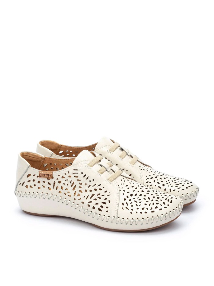 ZAPATO CALADO CON ELÁSTICOS PARA MUJER PIKOLINOS P. VALLARTA 655-4783 BEIGE