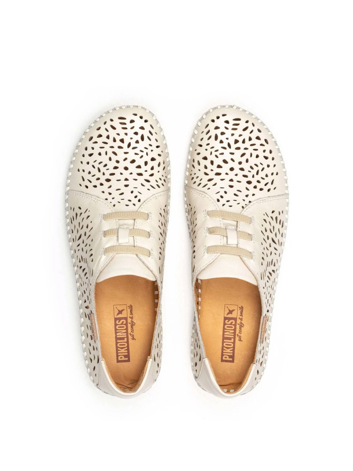 ZAPATO CALADO CON ELÁSTICOS PARA MUJER PIKOLINOS P. VALLARTA 655-4783 BEIGE