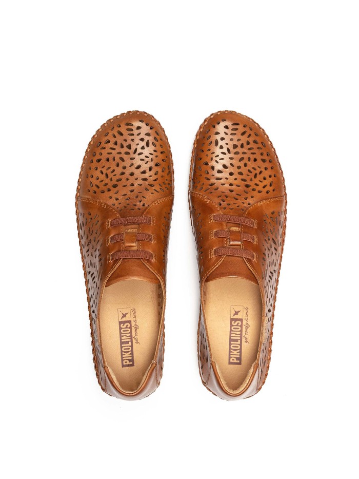 ZAPATO CALADO CON ELÁSTICOS PARA MUJER PIKOLINOS P. VALLARTA 655-4783 BRANDY