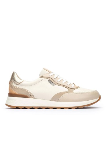 ZAPATILLAS DE PIEL PARA MUJER PIKOLINOS ARRECIFE W1M-6625C1 MARFIL