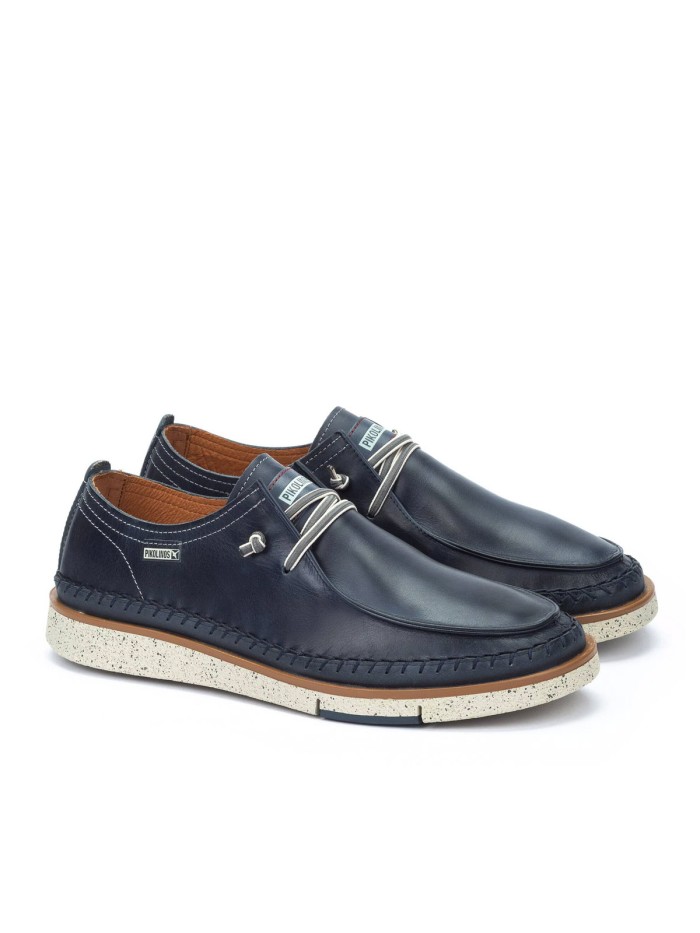 ZAPATOS DE CORDONES CON CIERRE ELÁSTICO DE HOMBRE PIKOLINOS SAN JUAN M6L-4274C1 MARINO