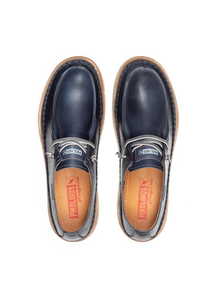 ZAPATOS DE CORDONES CON CIERRE ELÁSTICO DE HOMBRE PIKOLINOS SAN JUAN M6L-4274C1 MARINO