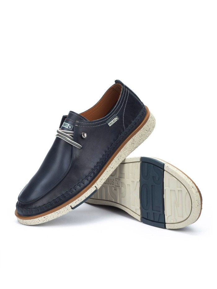 ZAPATOS DE CORDONES CON CIERRE ELÁSTICO DE HOMBRE PIKOLINOS SAN JUAN M6L-4274C1 MARINO