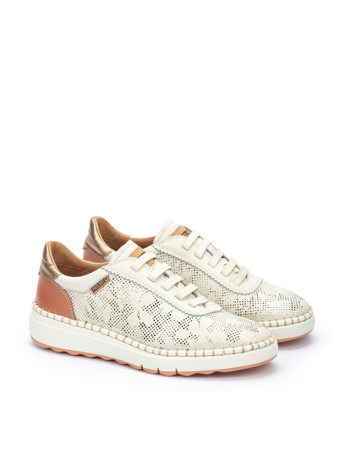 ZAPATILLAS CASUAL CON ELÁSTICOS DE MUJER PIKOLINOS ARENAS W0C-6621C1 BEIGE