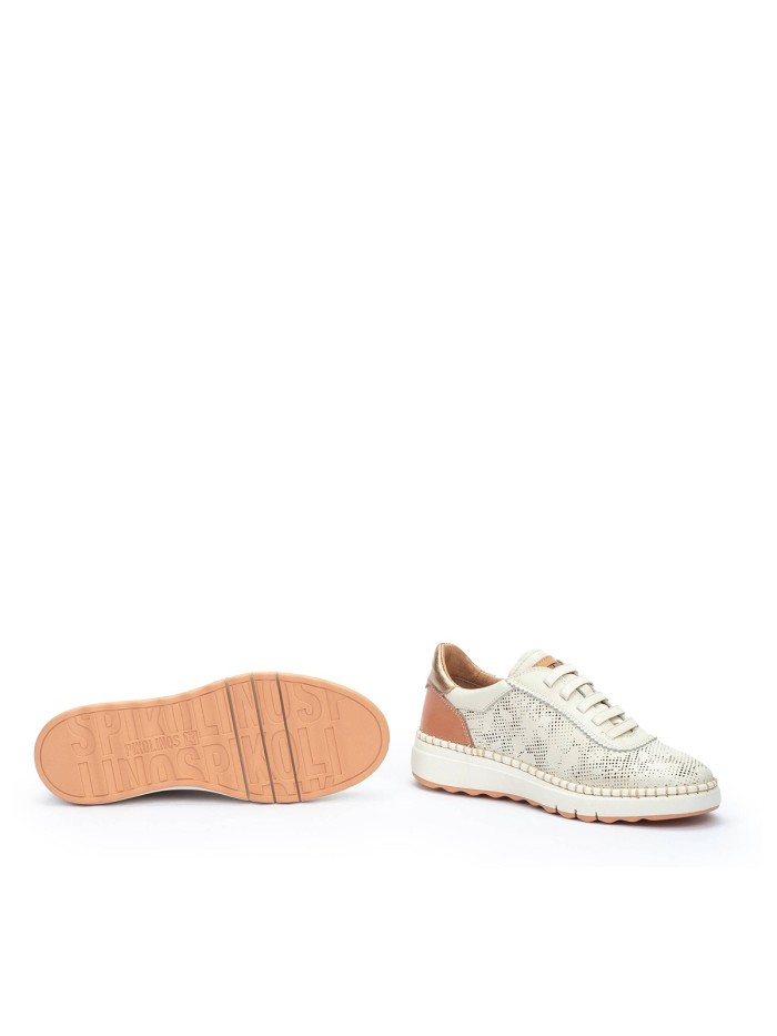 ZAPATILLAS CASUAL CON ELÁSTICOS DE MUJER PIKOLINOS ARENAS W0C-6621C1 BEIGE