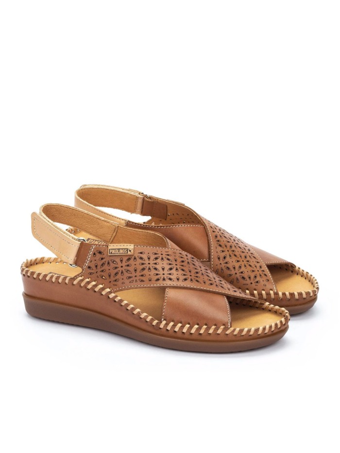 SANDALIA DE PIEL EXTRA CONFORT PARA MUJER PIKOLINOS CADAQUES W8K-0848C1 CUERO