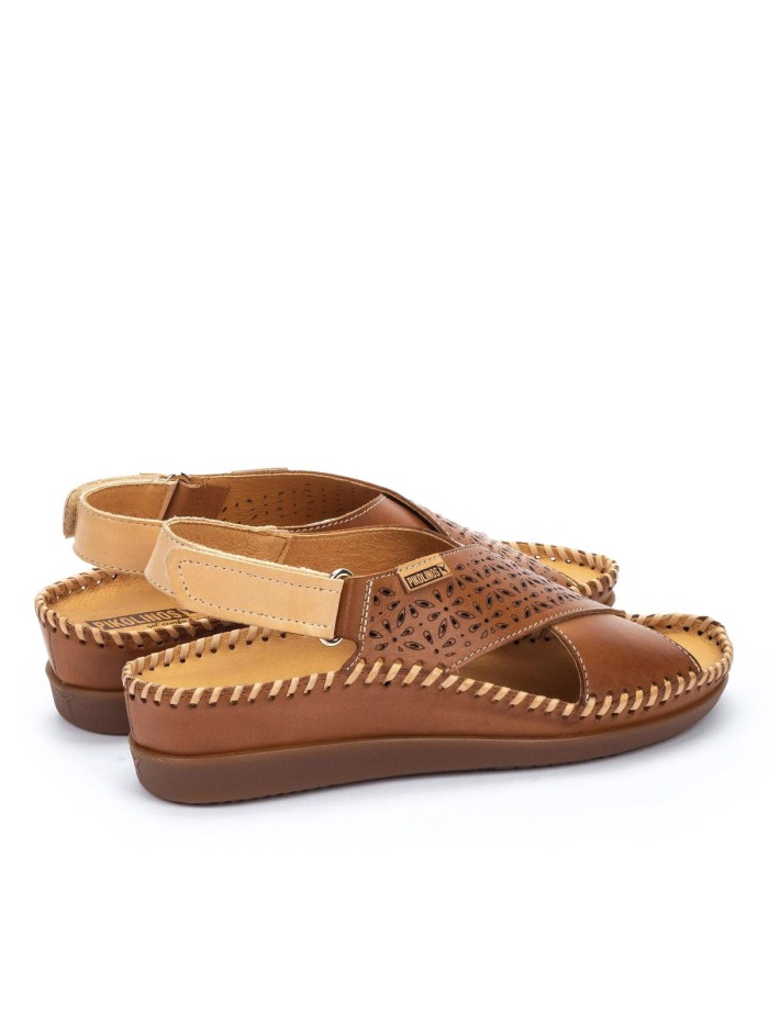 SANDALIA DE PIEL EXTRA CONFORT PARA MUJER PIKOLINOS CADAQUES W8K-0848C1 CUERO