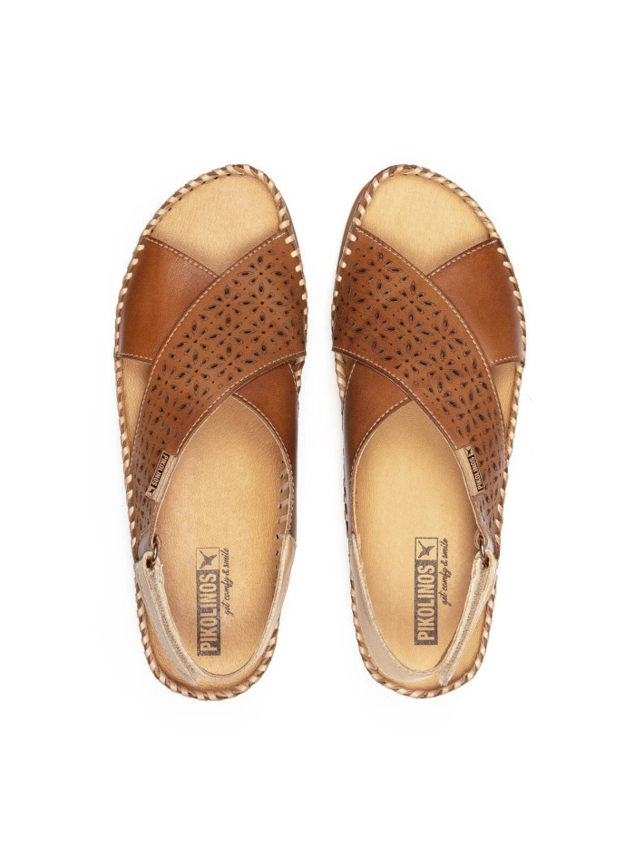 SANDALIA DE PIEL EXTRA CONFORT PARA MUJER PIKOLINOS CADAQUES W8K-0848C1 CUERO