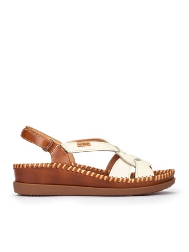 SANDALIA DE PIEL EXTRA CONFORT PARA MUJER PIKOLINOS CADAQUES W8K-1839C2 NATA