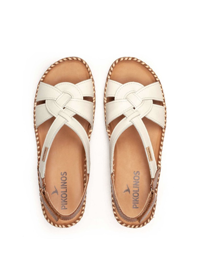 SANDALIA DE PIEL EXTRA CONFORT PARA MUJER PIKOLINOS CADAQUES W8K-1839C2 NATA