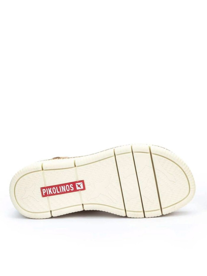 SANDALIAS DE PIEL CON CUÑA Y CIERRE CON VELCRO PARA MUJER PIKOLINOS GOMERA W0K-0606C1 CUERO