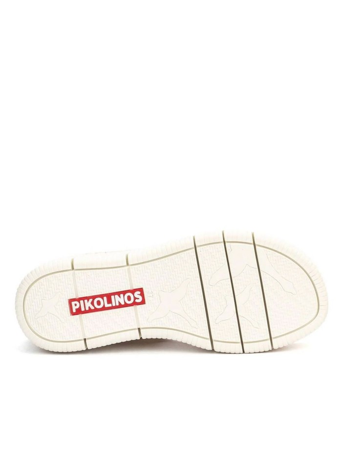SANDALIAS DE PIEL CON CUÑA Y CIERRE CON VELCRO MUJER PIKOLINOS GOMERA W0K-0606CLC1 ORO