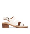 SANDALIAS DE TACÓN BAJO CON HEBILLA PARA MUJER PIKOLINOS BLANES W3H-1635 BEIGE