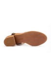 SANDALIAS DE TACÓN PAJO CON HEBILLA PARA MUJER PIKOLINOS BLANES W3H-1635 CUERO