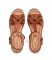SANDALIAS DE PIEL CON HEBILLA PARA MUJER PIKOLINOS ROQUETAS W9B-0789 CUERO