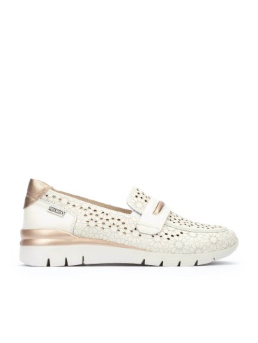 MOCASÍN BEIGE DE MUJER CON SUELA SPORT PIKOLINOS CANTABRIA W4R-6518C1