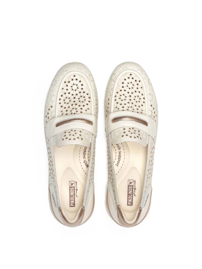 MOCASÍN BEIGE DE MUJER CON SUELA SPORT PIKOLINOS CANTABRIA W4R-6518C1