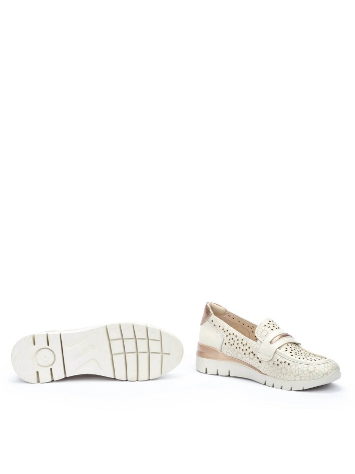 MOCASÍN BEIGE DE MUJER CON SUELA SPORT PIKOLINOS CANTABRIA W4R-6518C1