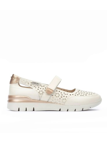 MERCEDITAS BEIGE DE PIEL CON CIERRE DE VELCRO PIKOLINOS CANTABRIA W4R-6989C1