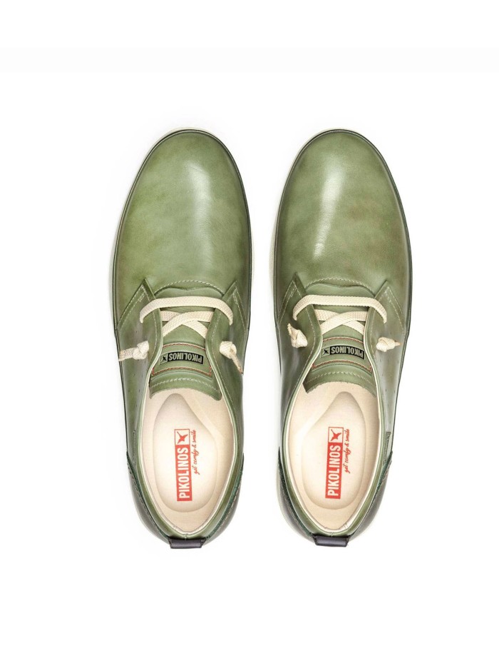 ZAPATO VERDE DEPORTIVO CON ELÁSTICOS HOMBRE PIKOLINOS FUENCARRAL M4A-4266C1