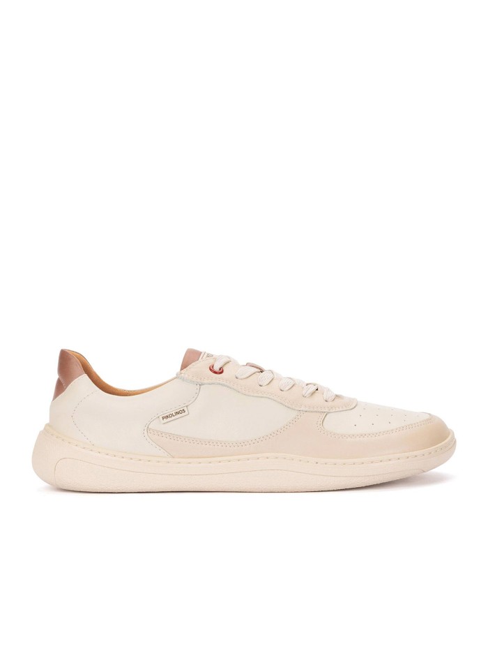 ZAPATILLAS BAREFOOT DE PIEL PARA MUJER CON CORDONES ARANJUEZ U9F-6363C7 BEIGE