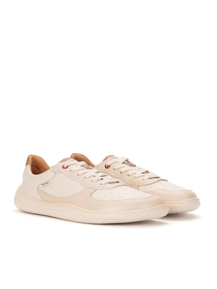 ZAPATILLAS BAREFOOT DE PIEL PARA MUJER CON CORDONES ARANJUEZ U9F-6363C7 BEIGE