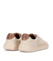 ZAPATILLAS BAREFOOT DE PIEL PARA MUJER CON CORDONES ARANJUEZ U9F-6363C7 BEIGE