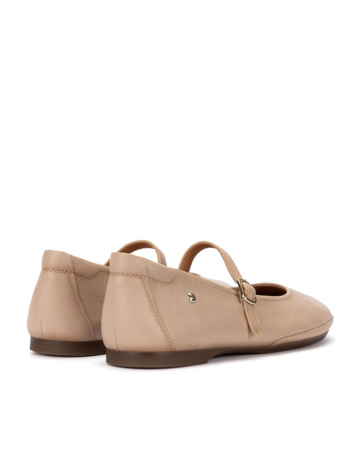 BAILARINAS ESTILO MERCEDITAS EN PIEL PARA MUJER PIKOLINOS CARMONA W2S-2631CO CARMONA PIEDRA